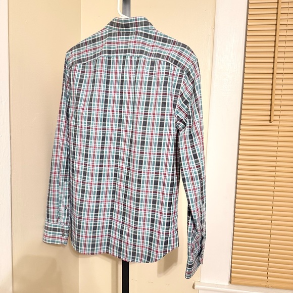 NWOT UNTUCKit Men's Green and Red Plaid Shirt - Picture 10 of 11